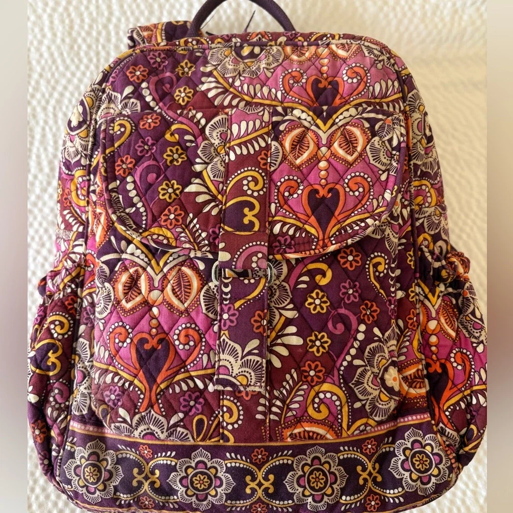 Vera Bradley *Retired Print* Safari Sunset Backpack - Picture 1 of 8